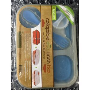 Smart Planet EC-34 Large 3-Compartment Eco Silicone Collapsible Meal lunch Kit